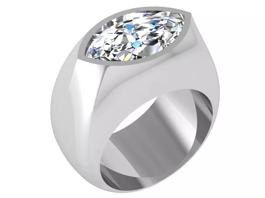 Marquise Diamond Band 4513 Free 3D print model