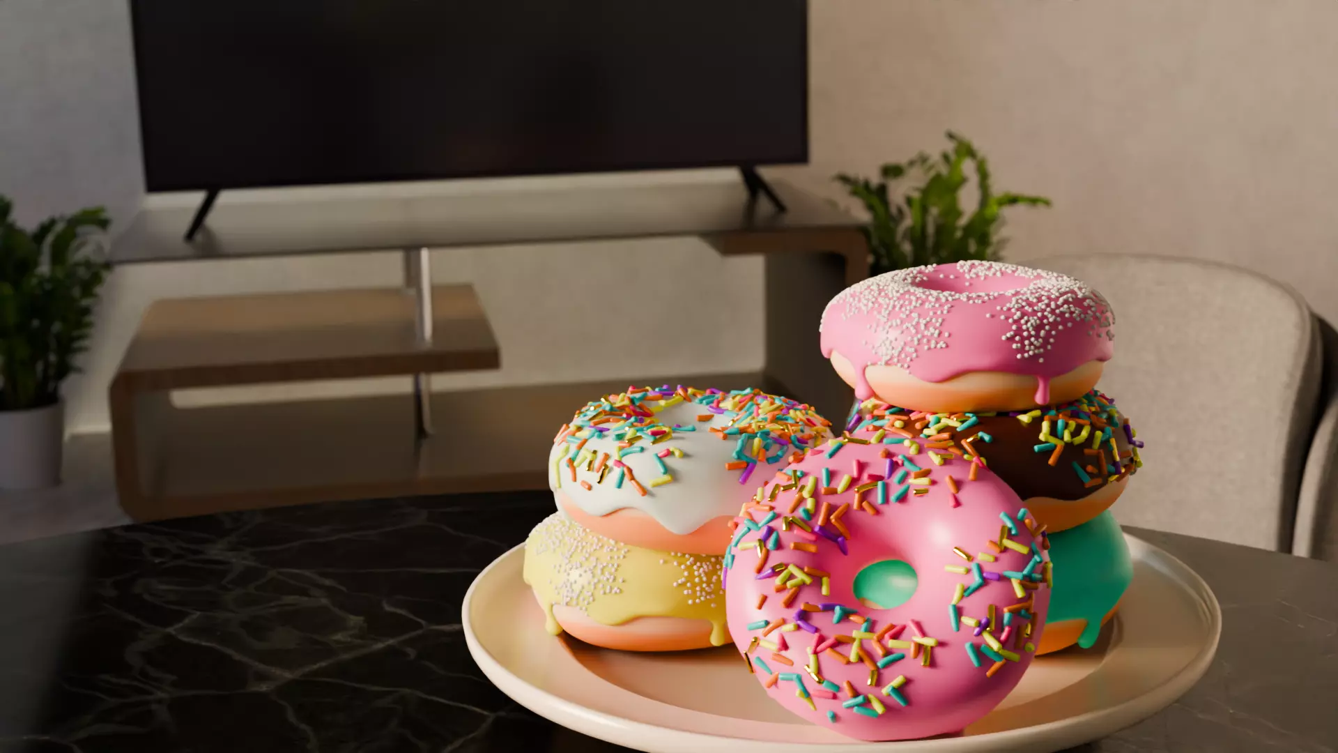 Realistic Donuts 3D model