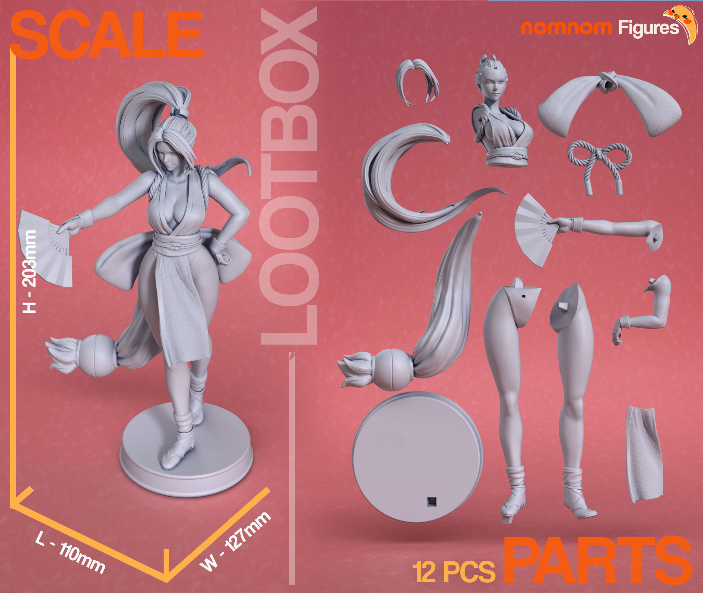 Mai Shiranui - King of Fighters 3D print model_1
