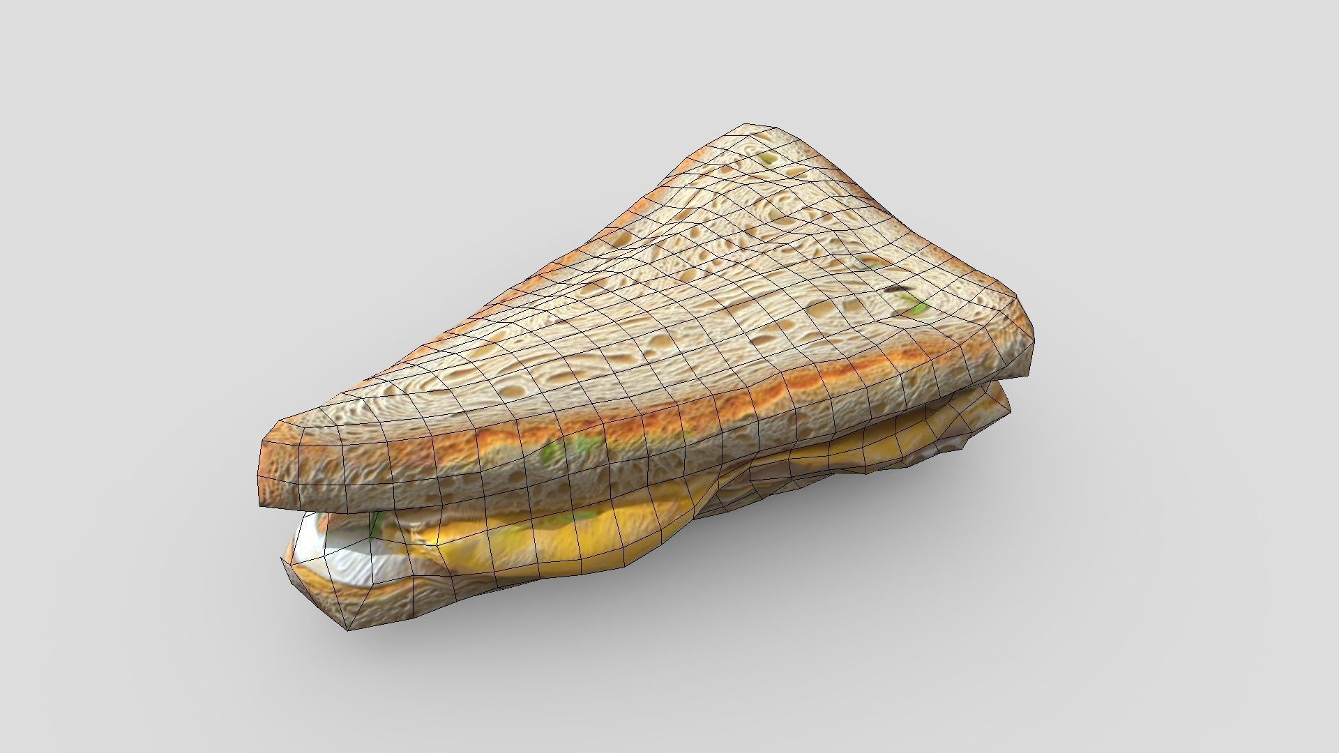 Slice of a Sandwich Low-poly 3D model_6