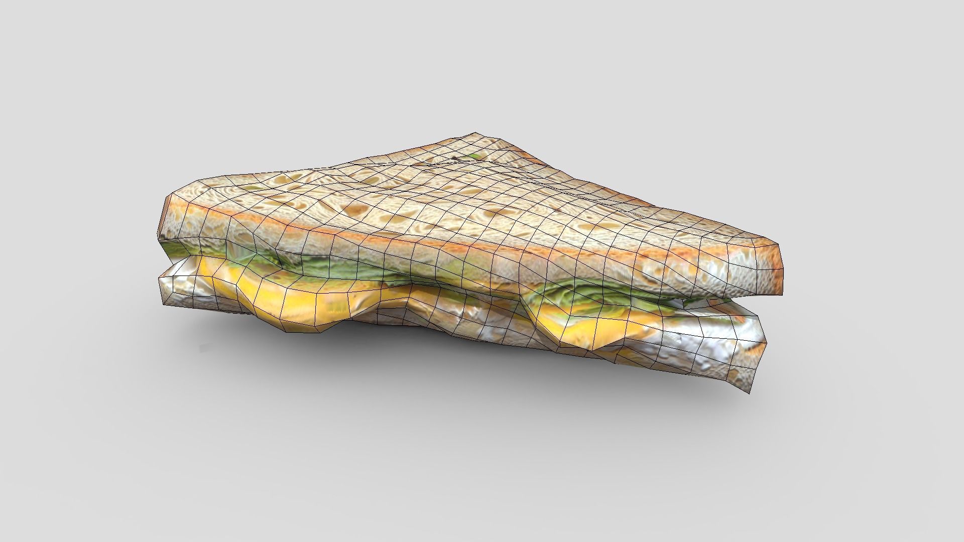 Slice of a Sandwich Low-poly 3D model_4
