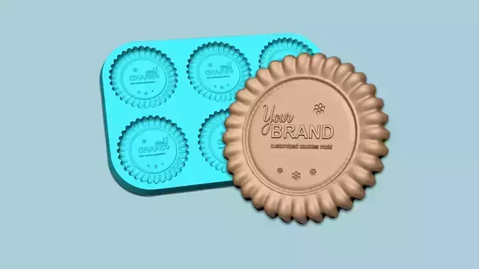 Custom Cookie Mould - Biscuit Silicon Molding - Read Description Free 3D print model