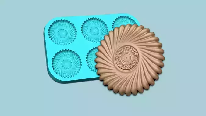Cookie Mould 13 - Biscuit Silicon Molding 3D print model