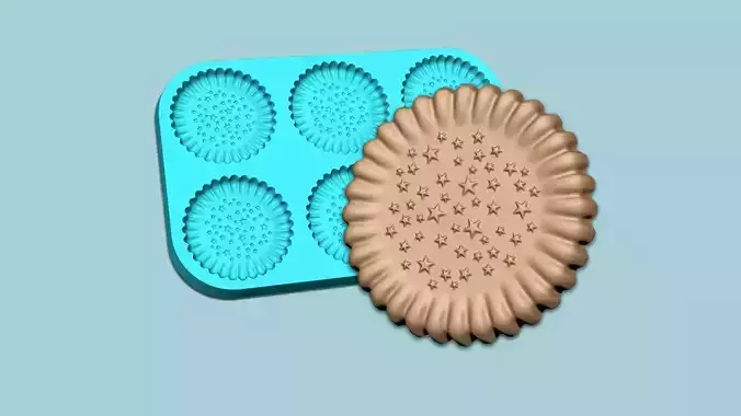 Cookie Mould 11 - Biscuit Silicon Molding 3D print model