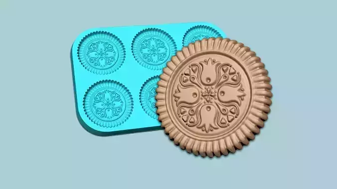 Cookie Mould 10 - Biscuit Silicon Molding 3D print model