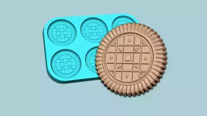 Cookie Mould 09 - Biscuit Silicon Molding 3D print model