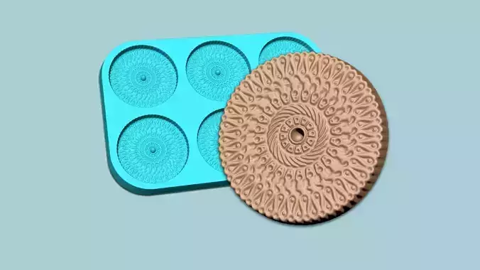Cookie Mould 08 - Biscuit Silicon Molding 3D print model