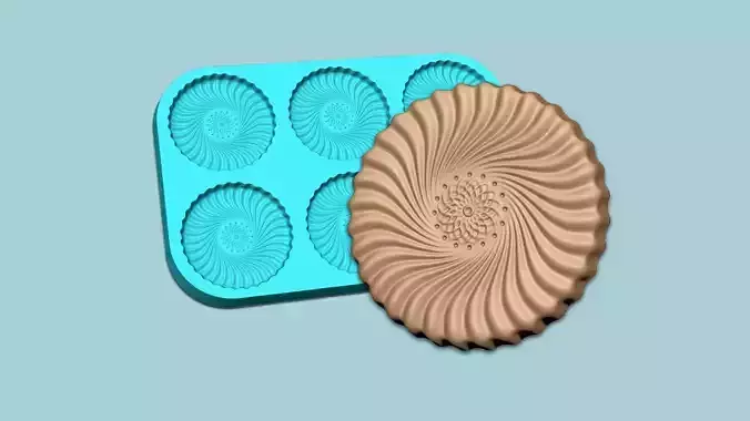 Cookie Mould 03 - Biscuit Silicon Molding 3D print model