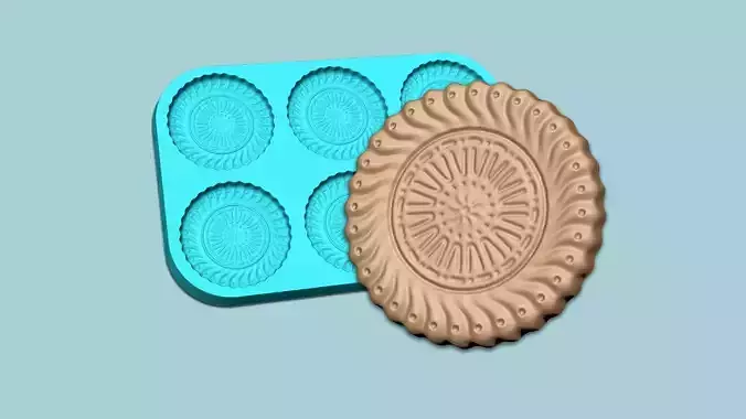 Cookie Mould 01 - Biscuit Silicon Molding 3D print model