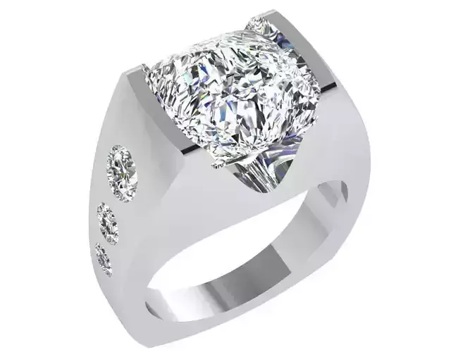 Round Diamond Euro Shank Ring 4533