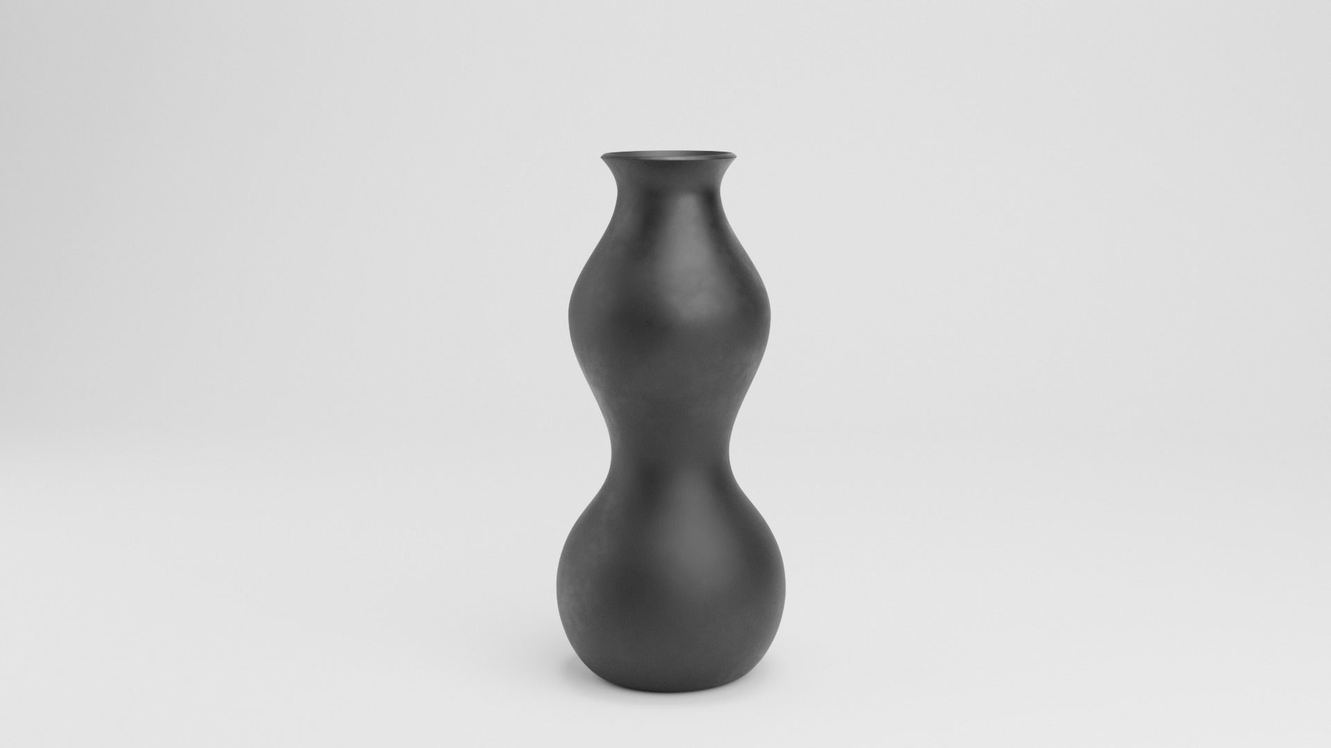 Set of realistic 3D models of ceramic black vases 3D model_2