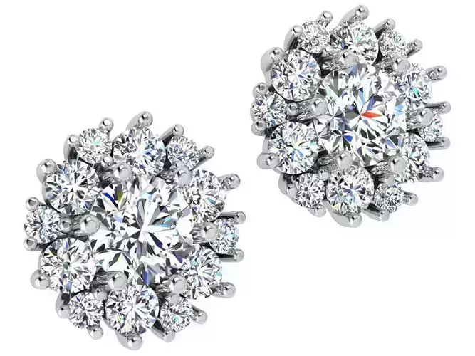 Round Cluster Earring 4538