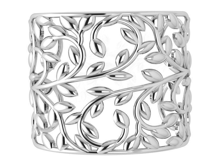 Leaf Bracelet 4545 3D print model_2