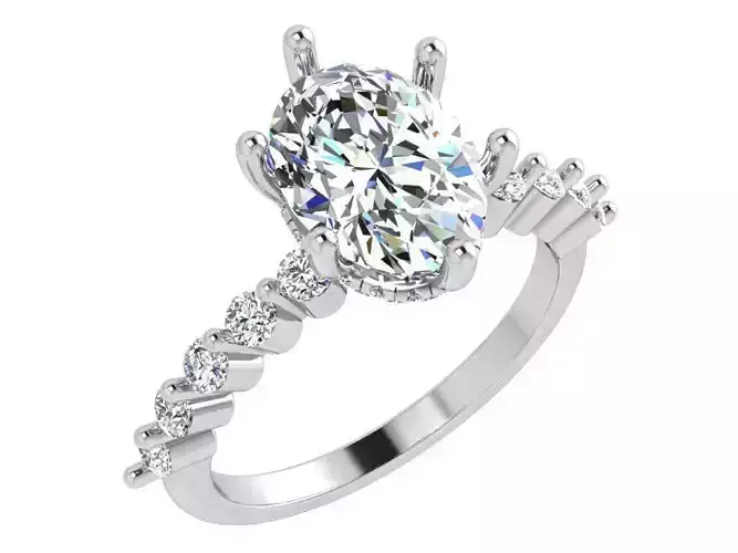 Oval Diamond Ring 4549