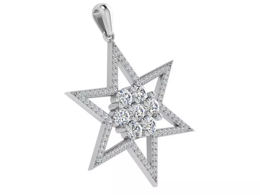 Star Diamond Pendant 4550 3D print model_0