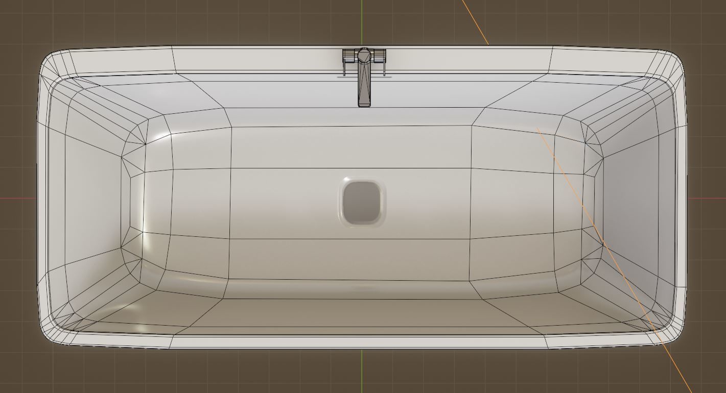 Modern Bathtub and Sink 3D Model Collection_21