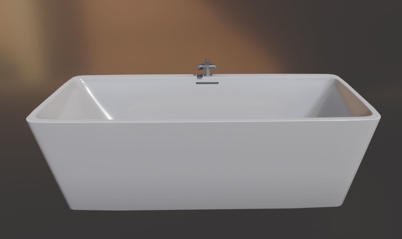 Modern Bathtub and Sink 3D Model Collection_13