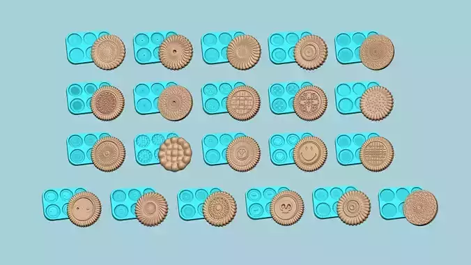21 Cookie Mould Collection - Biscuit Silicon Molding 