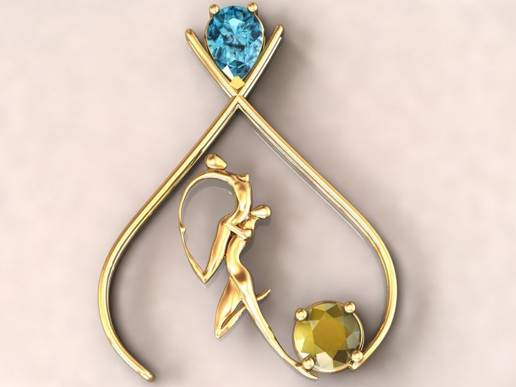 Lovely Pendant 3D print model_1