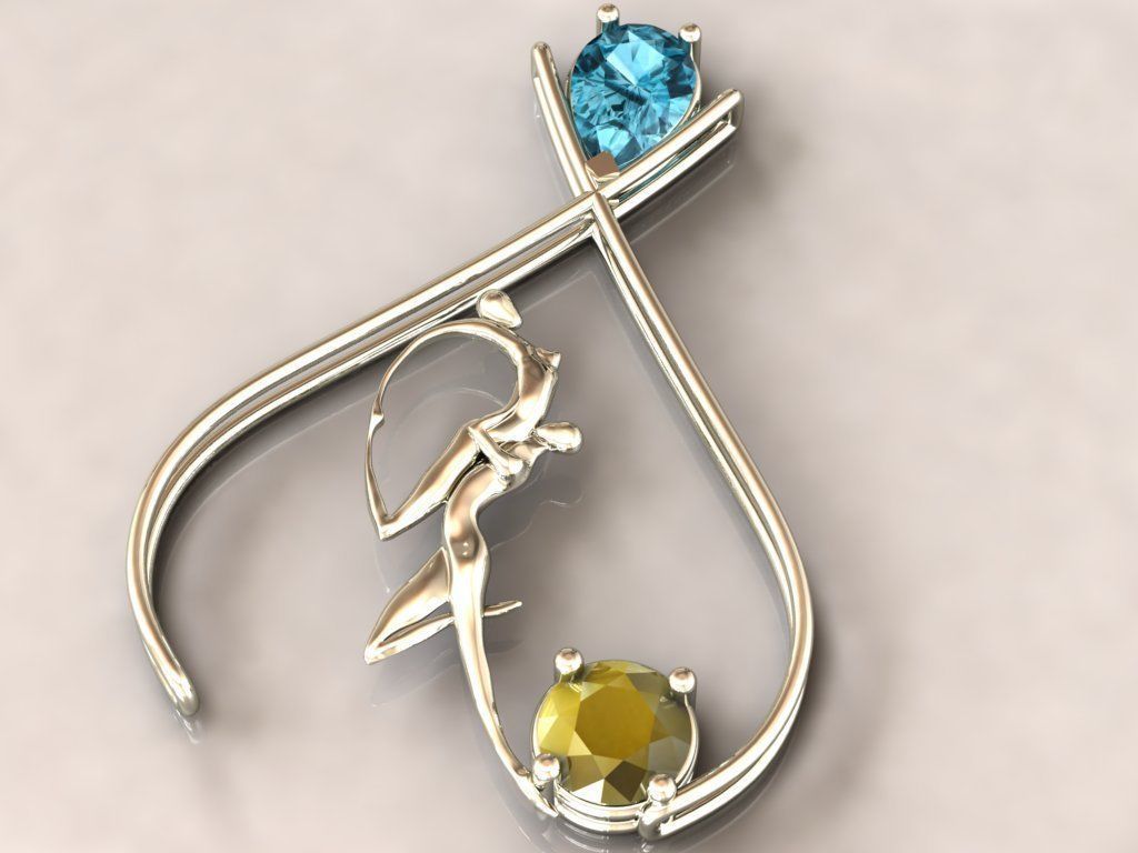 Lovely Pendant 3D print model_6