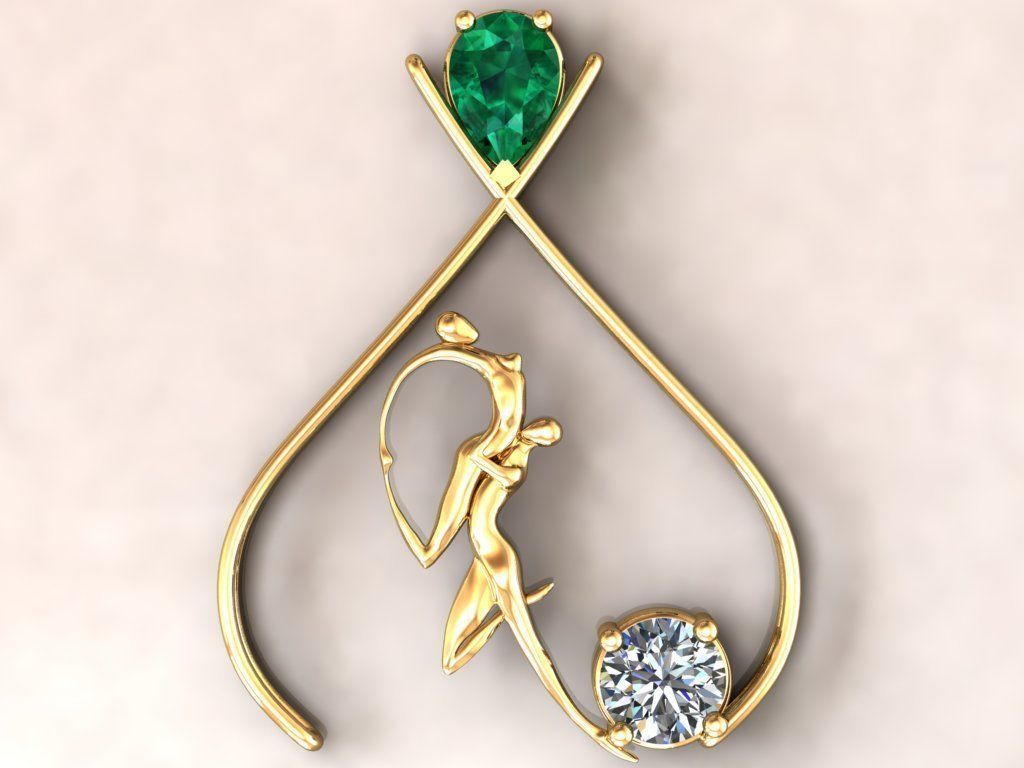 Lovely Pendant 3D print model_3