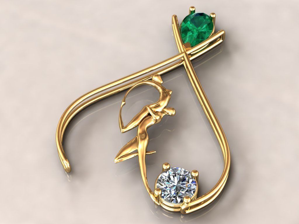 Lovely Pendant 3D print model_2