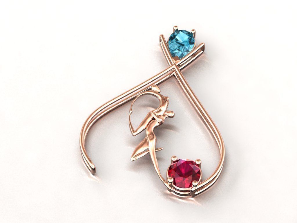 Lovely Pendant 3D print model_8