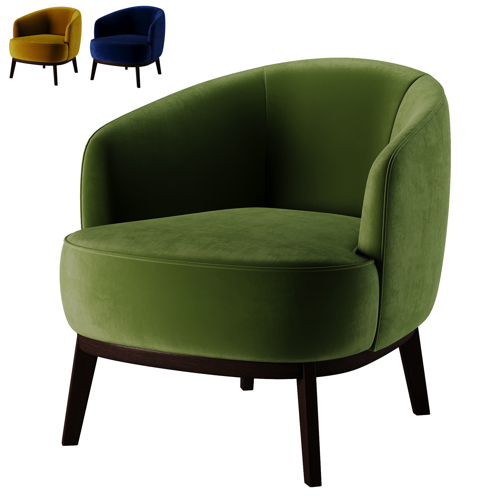 megan armchair 3D model_4