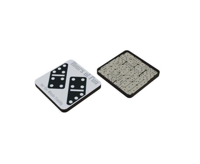 Domino Set Low-poly 3D model_3