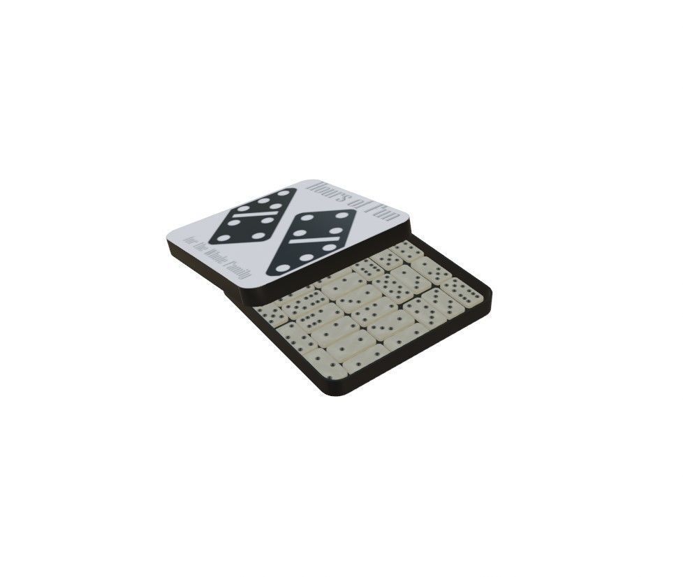 Domino Set Low-poly 3D model_2