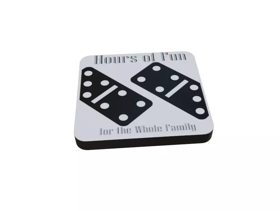 Domino Set Low-poly 3D model_0