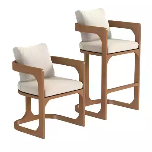 Enka B1625 bar armchair   3D model