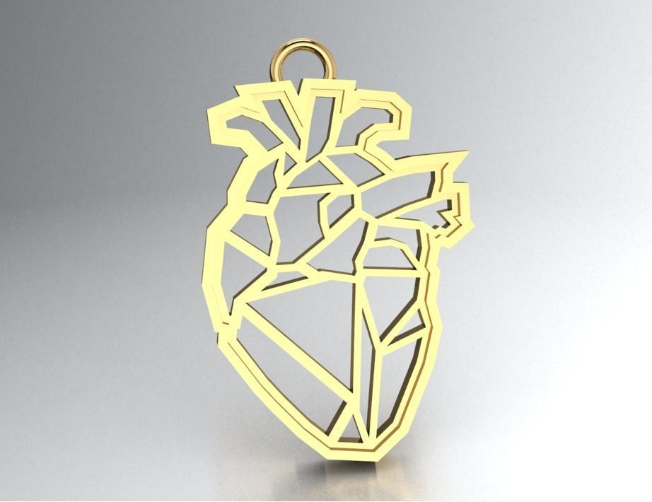 Jewelry Pendant Heart 3D print model 3D print model_12