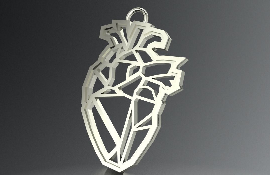 Jewelry Pendant Heart 3D print model 3D print model_19