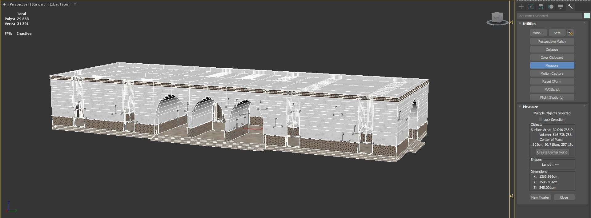 Islamic Architecture Arched Building 3D model_18