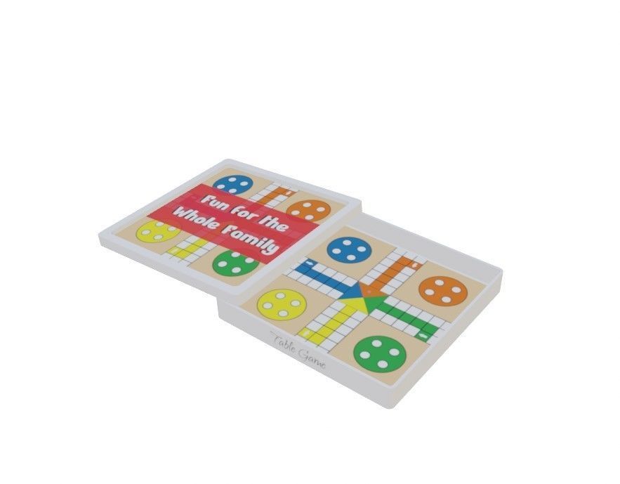 Table games Ludo Low-poly 3D model_2