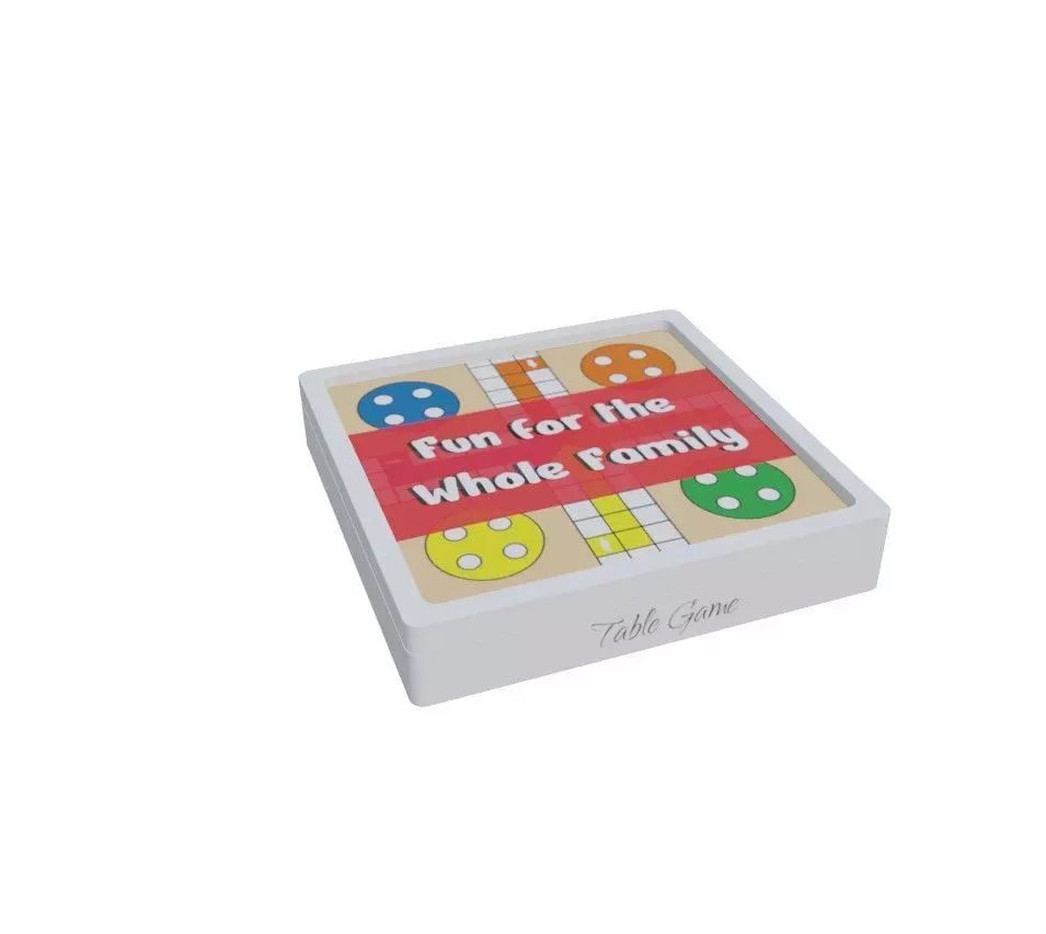 Table games Ludo Low-poly 3D model_0