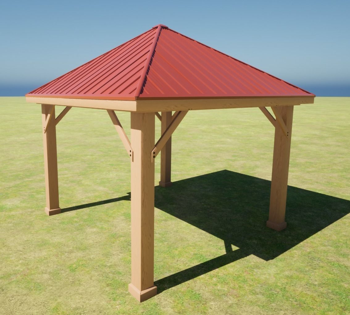 Gazebo ue 5 nanite with collision 3D model_4