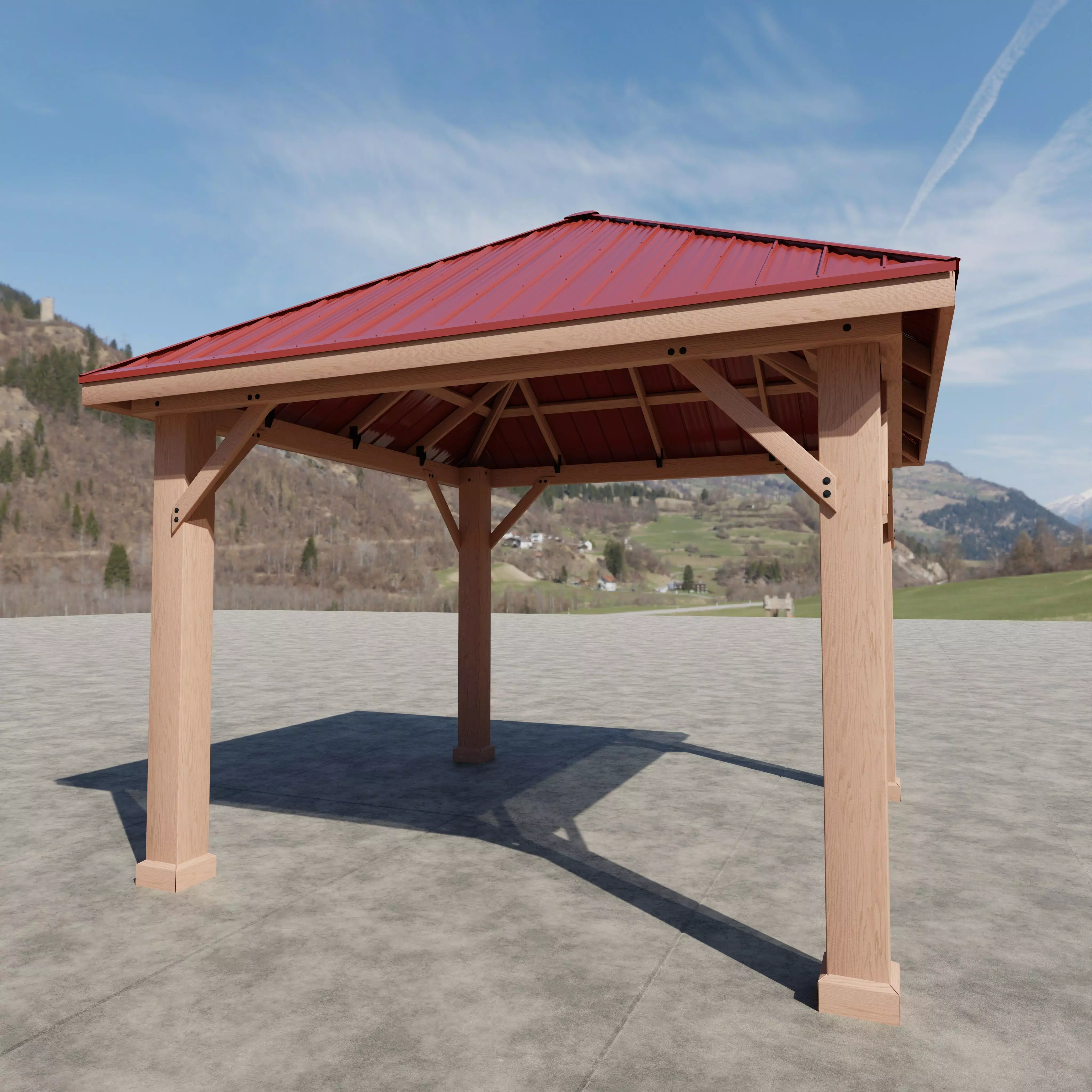 Gazebo ue 5 nanite with collision 3D model_0