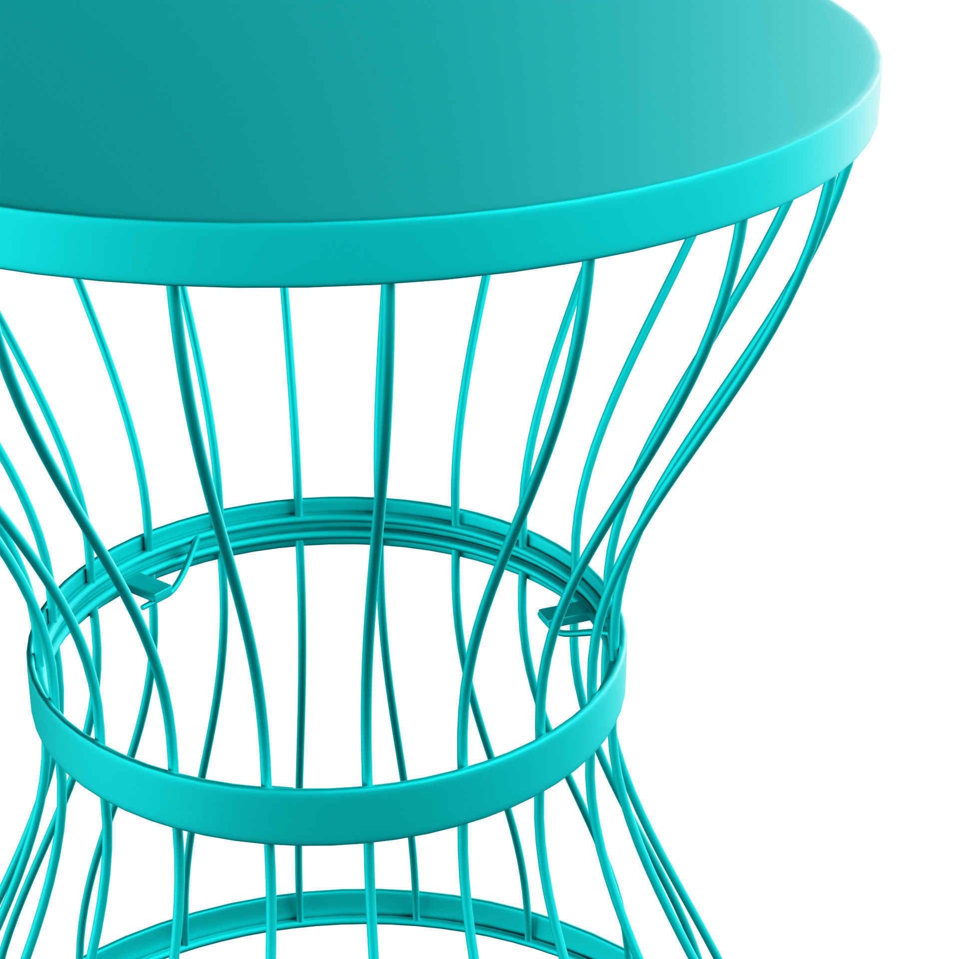Iron Side Table 3D model_3