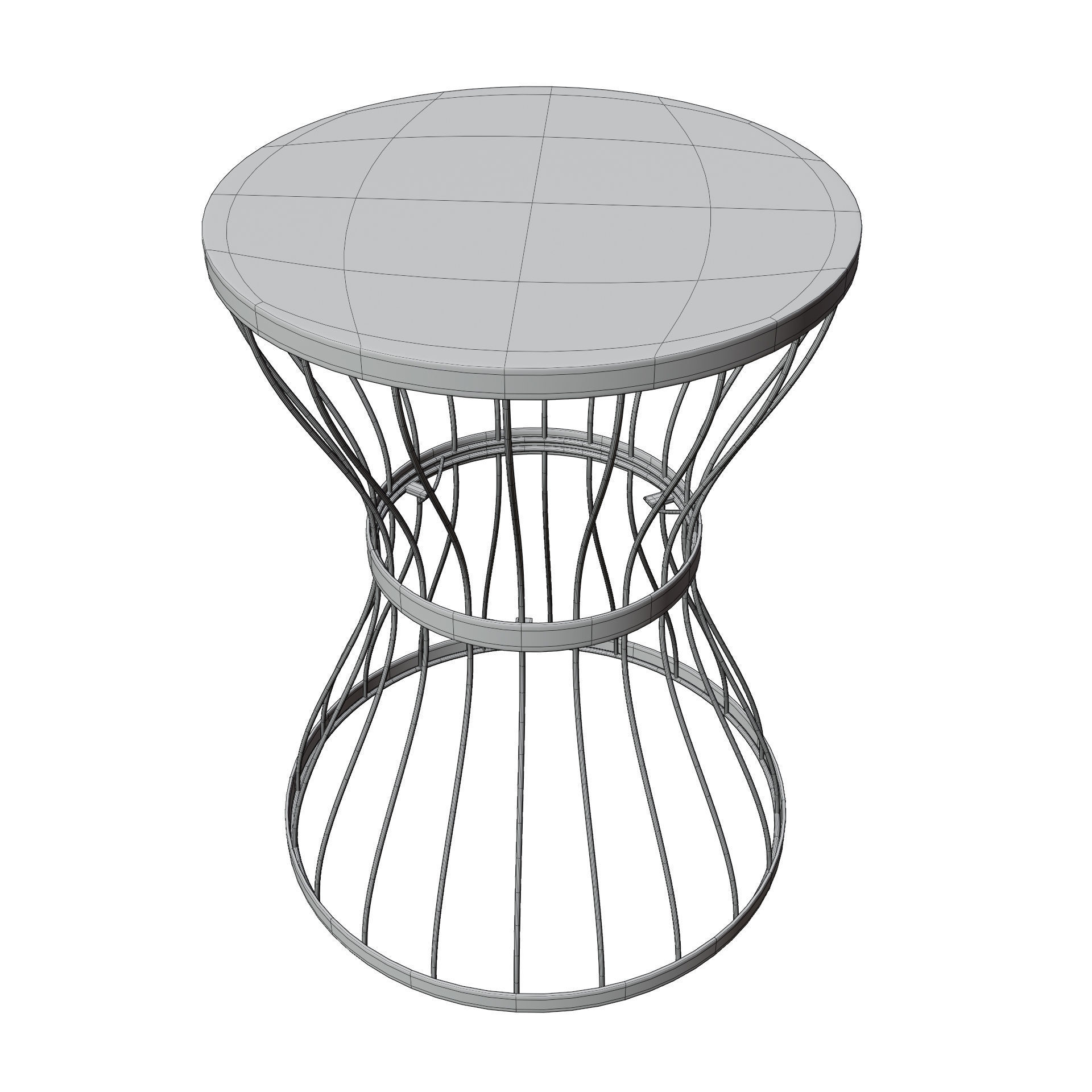 Iron Side Table 3D model_6