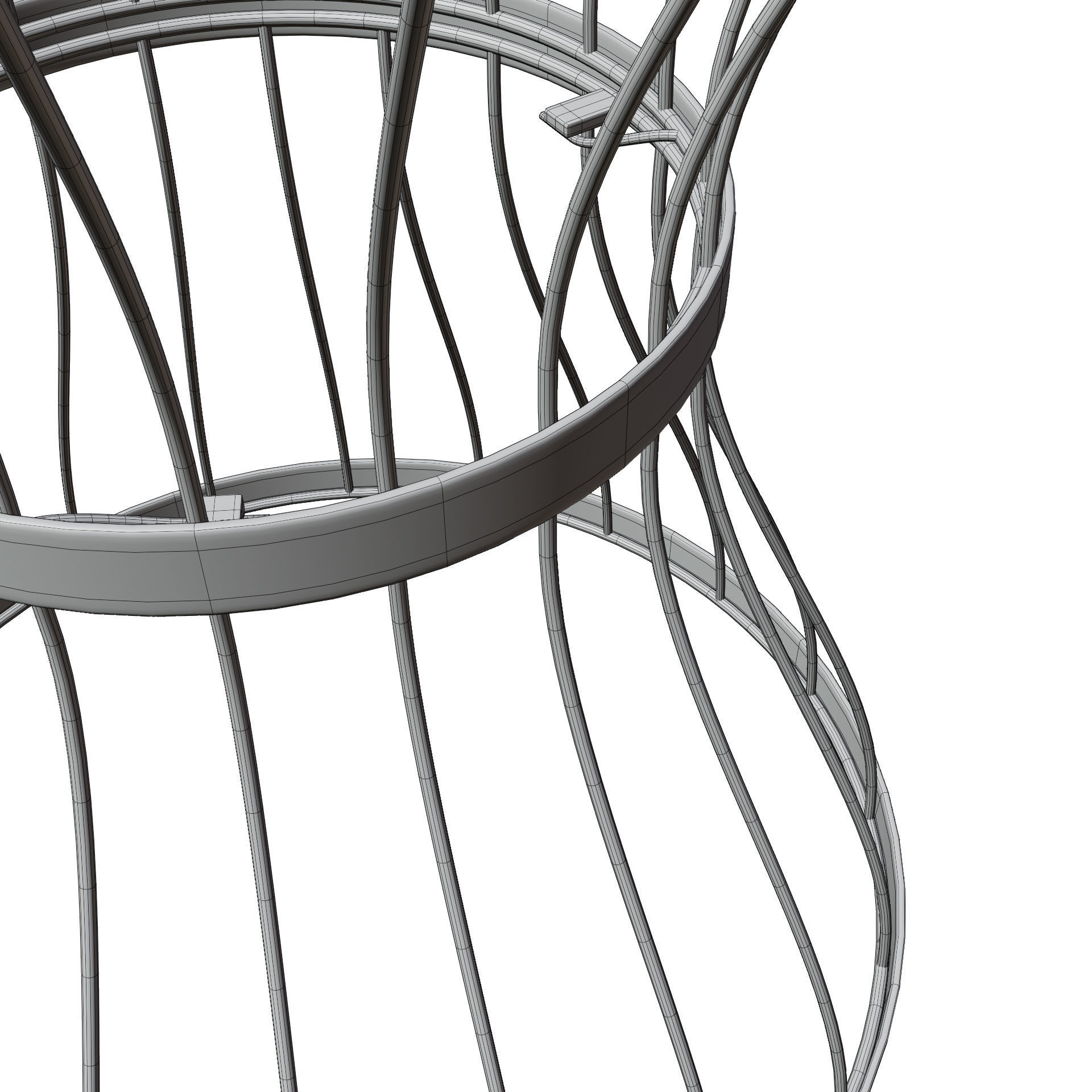 Iron Side Table 3D model_7
