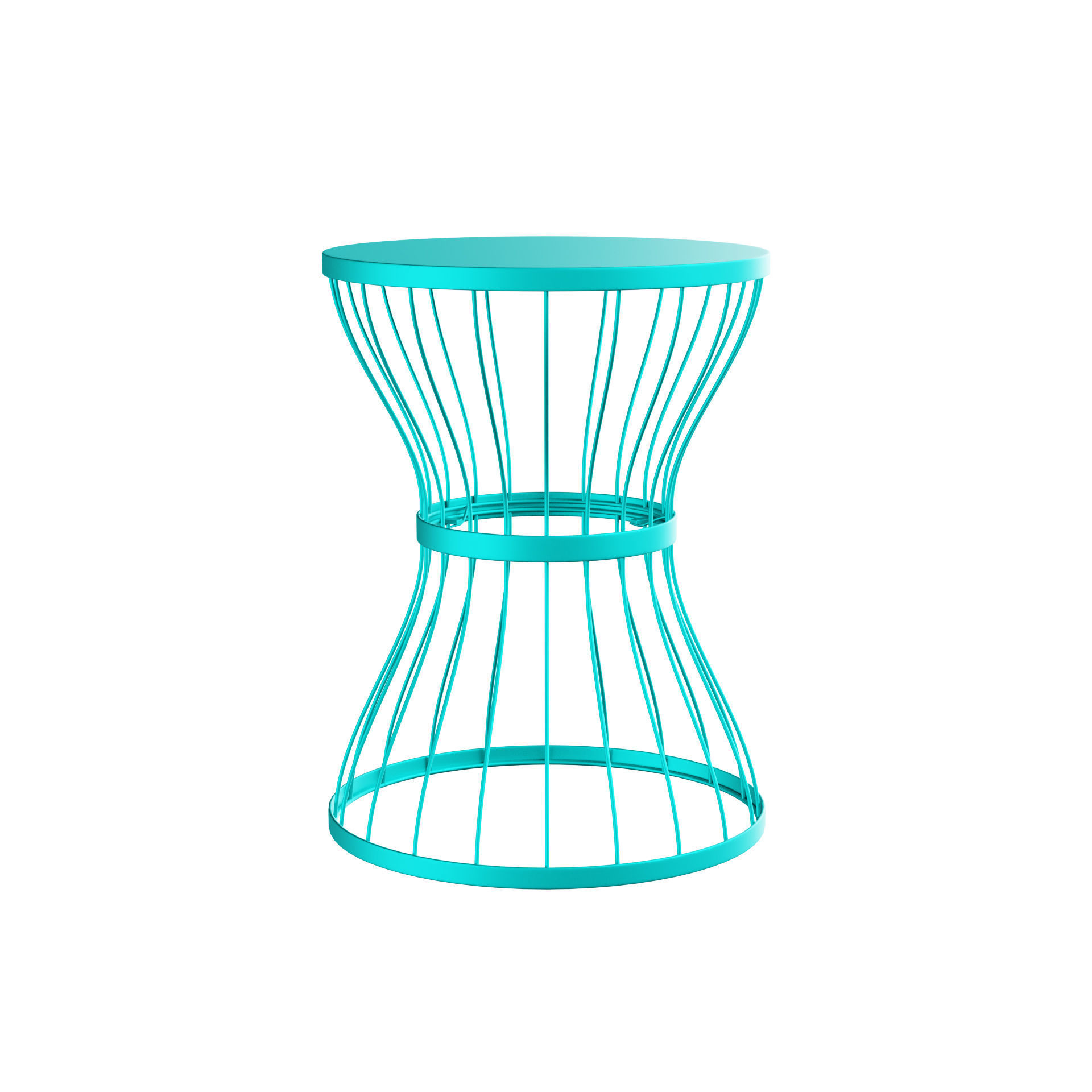 Iron Side Table 3D model_2