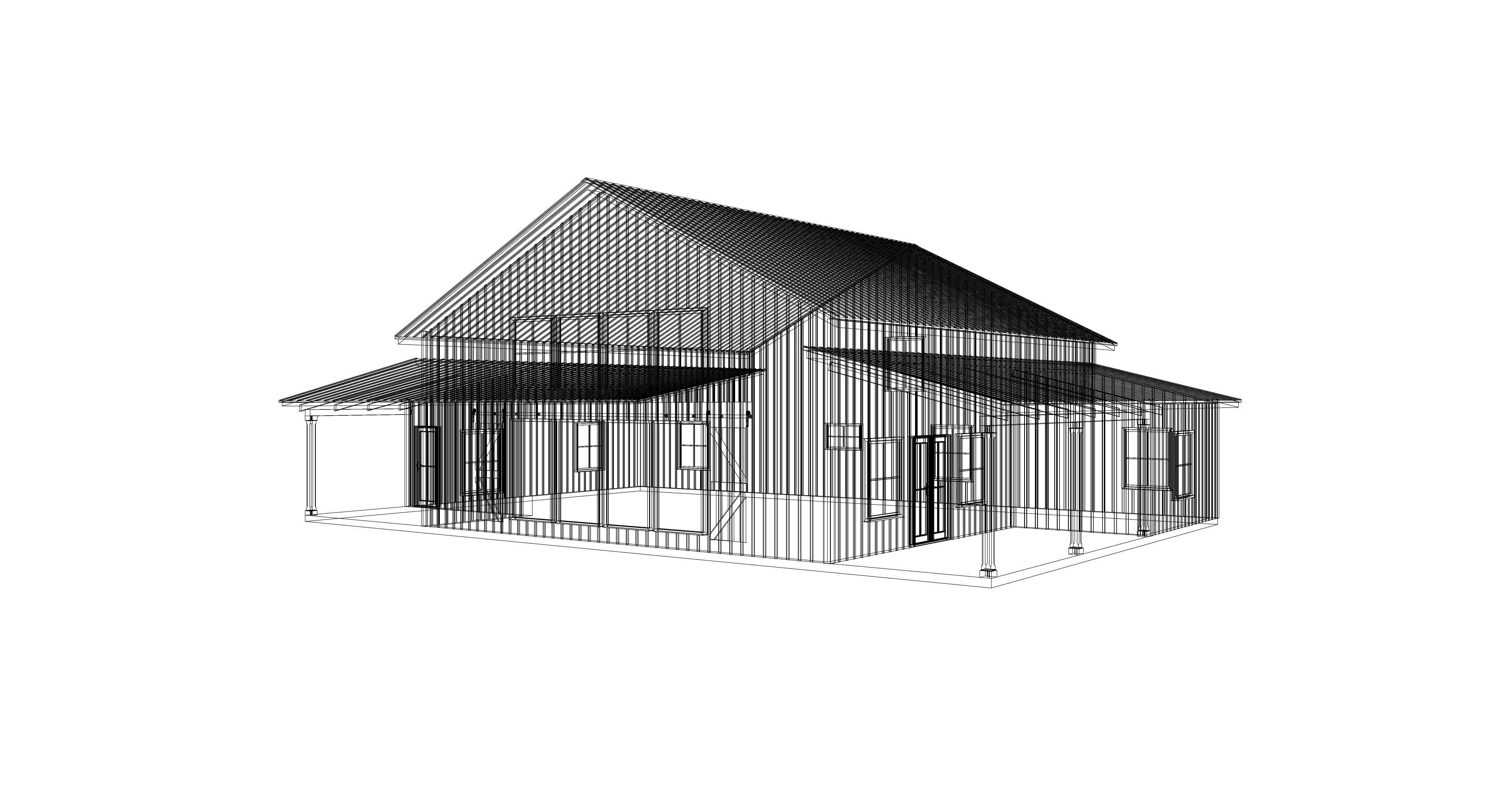 Barndominium House - 020 Low-poly 3D model_6