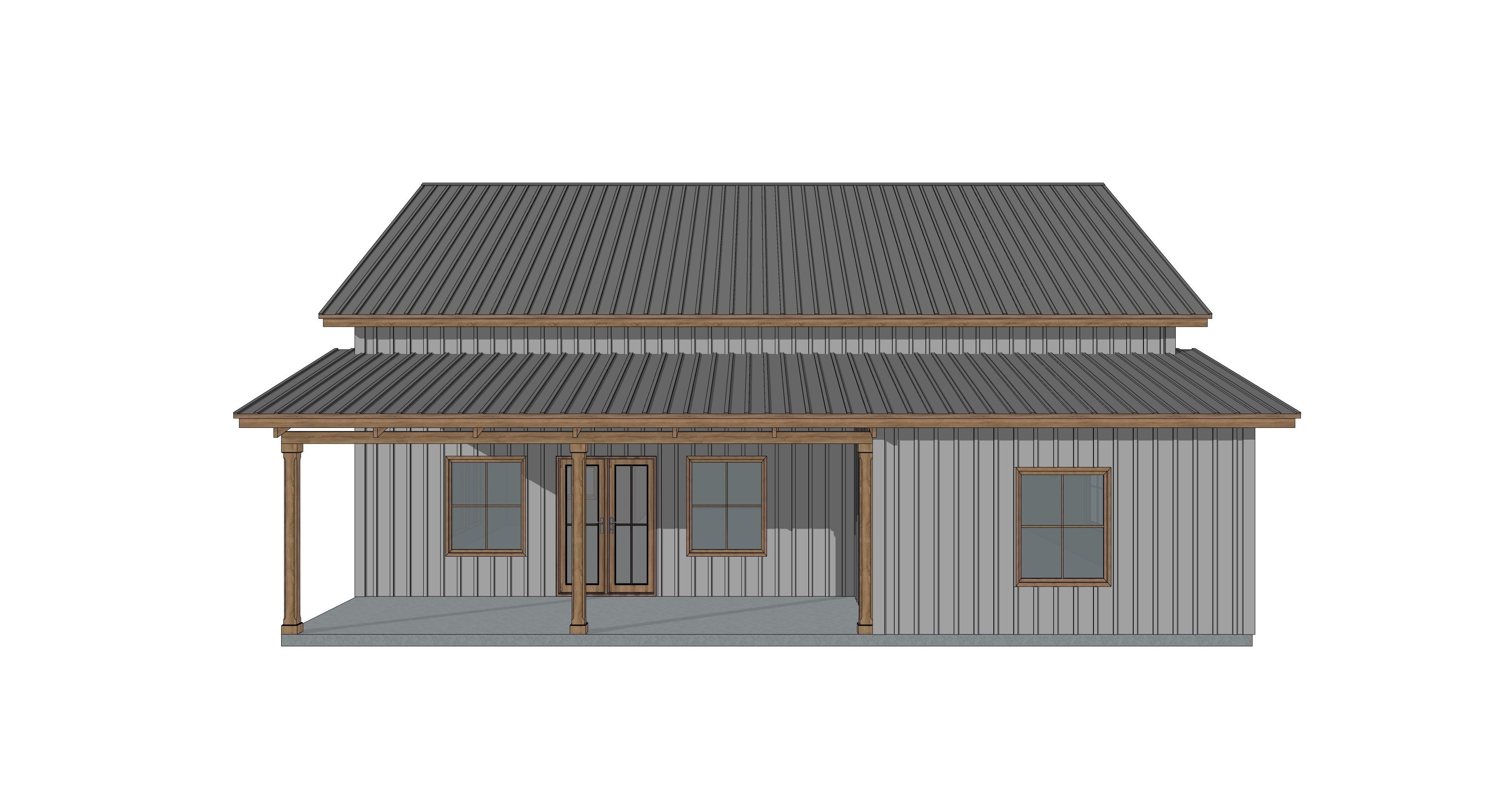 Barndominium House - 020 Low-poly 3D model_5