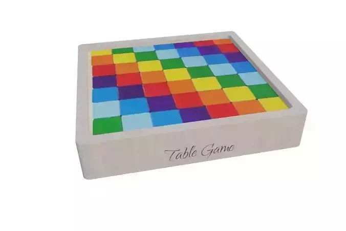 Wooden Block Puzzle Low-poly 3D model