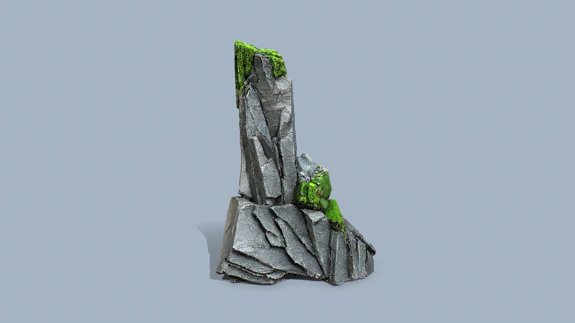 mossy rocks Low-poly 3D model_3