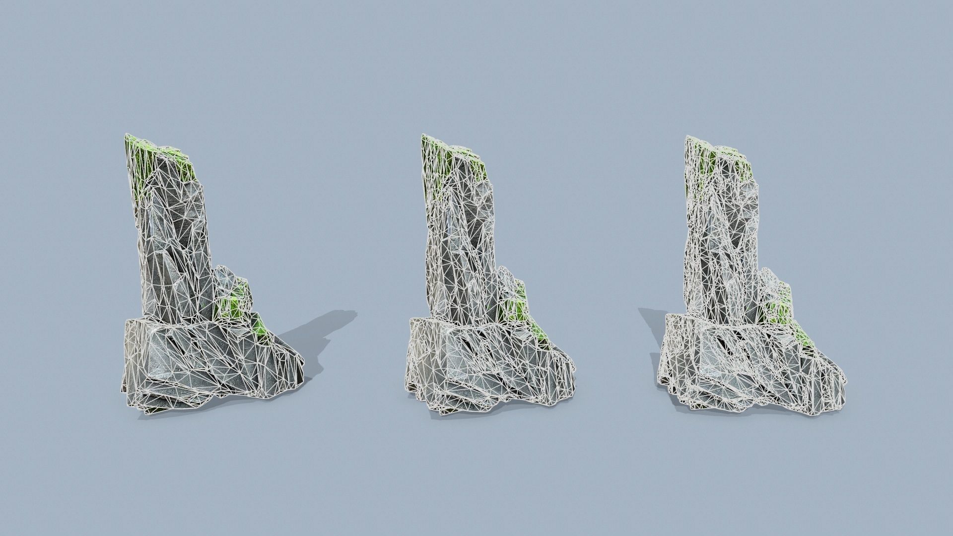 mossy rocks Low-poly 3D model_13