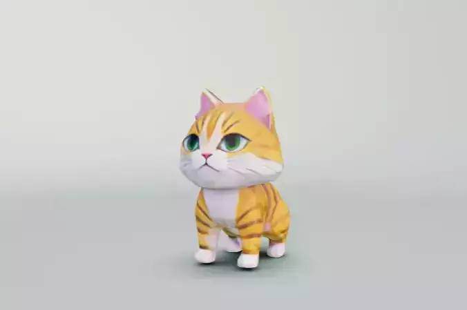 Low poly cat