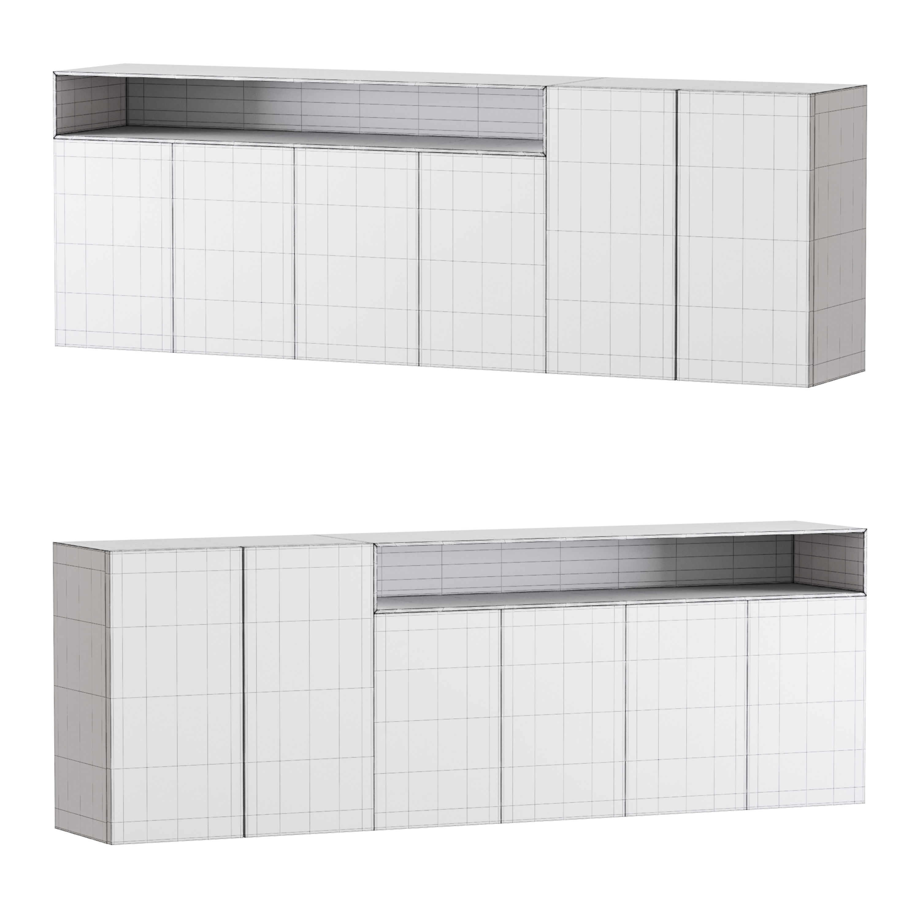 36e8 Glass Sideboard 3D model_14